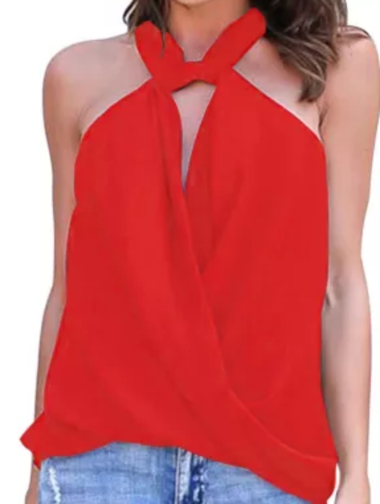 Bright Red Wrap Tank